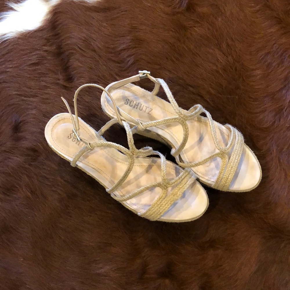 SCHUTZ Size 8 woven heels